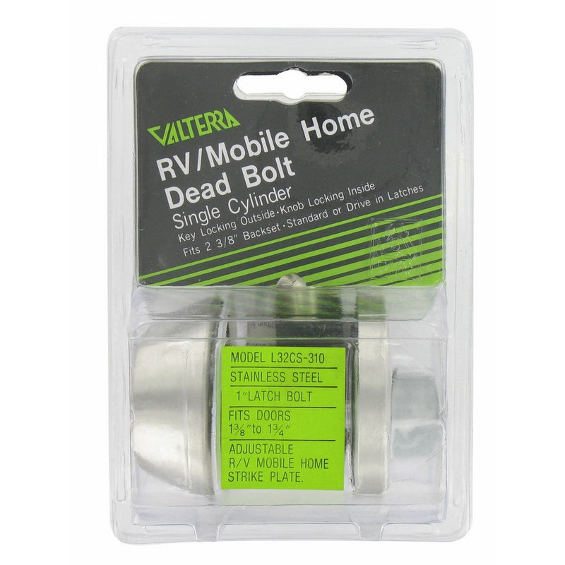 Valterra L32CS3108 1" Throw Single Cylinder Deadbolt View Pack