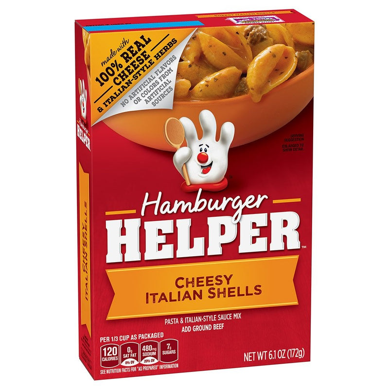 Betty Crocker Hamburger Helper, Italian, Cheesy Italian Shells 6.1-Ounce (Pack of 6)