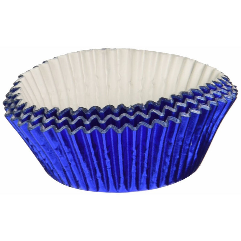 Jubilee Sweet Arts 50 Count Foil Cupcake Muffin Baking Cups, Blue