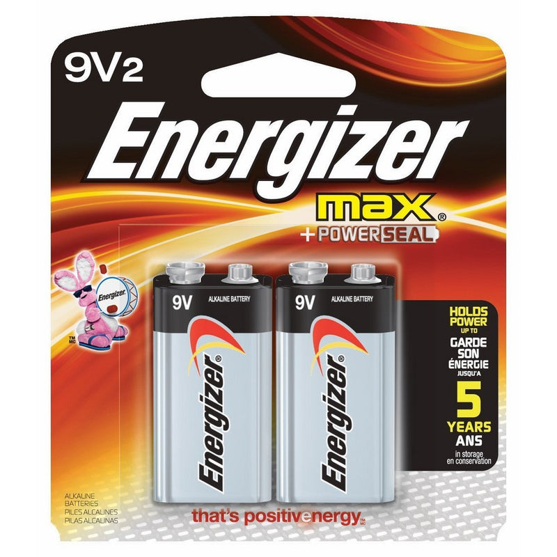 Energizer 9V Alkaline Batteries, Max 9 Volt (2 Count)