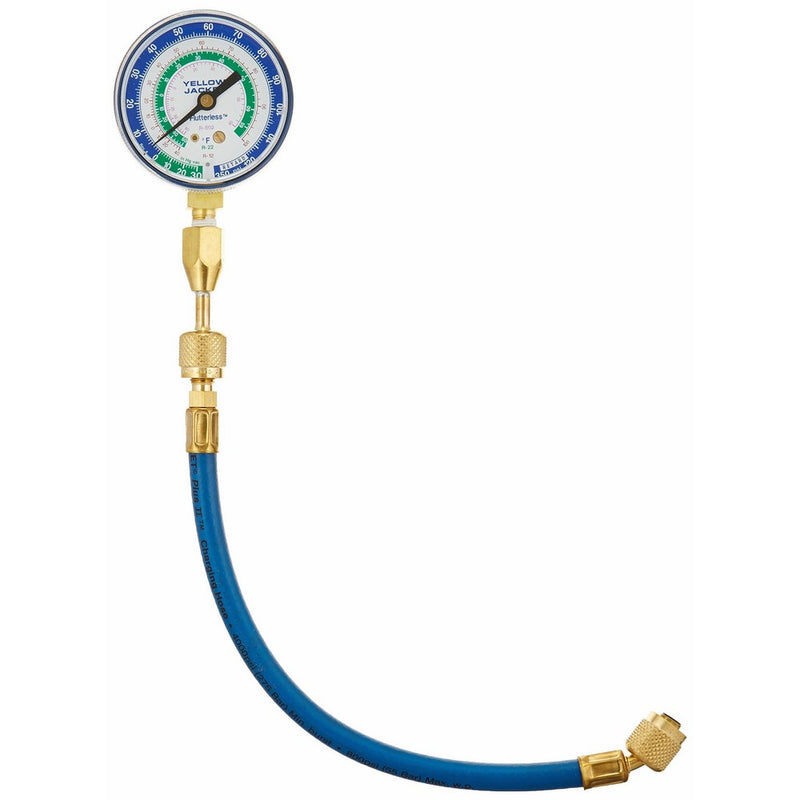 Yellow Jacket 40342 Blue Compound Gauge with Quick Coupler and Hose