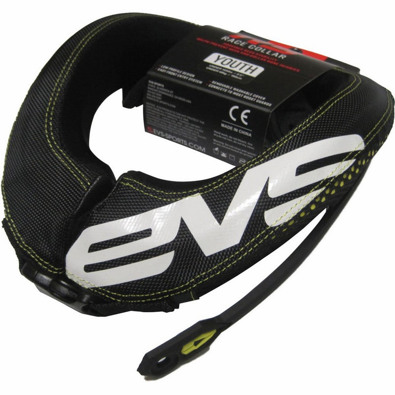 EVS RC3 Youth Race Collar MX/Off-Road/Dirt Bike Motorcycle Body Armor - Black / One Size