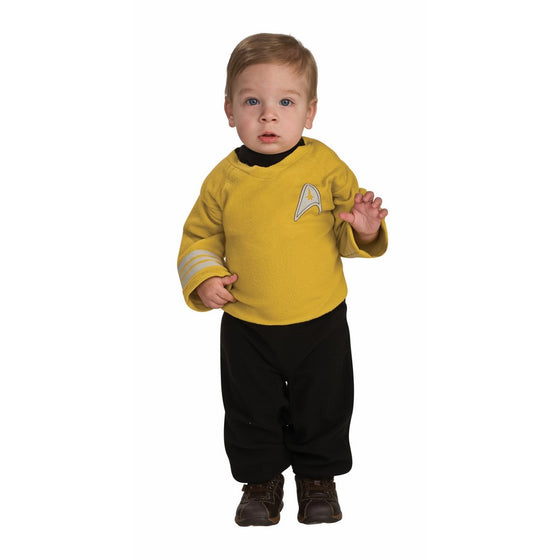Rubie's Star Trek Into Darkness Captain Kirk Romper, Gold/Black, Infant