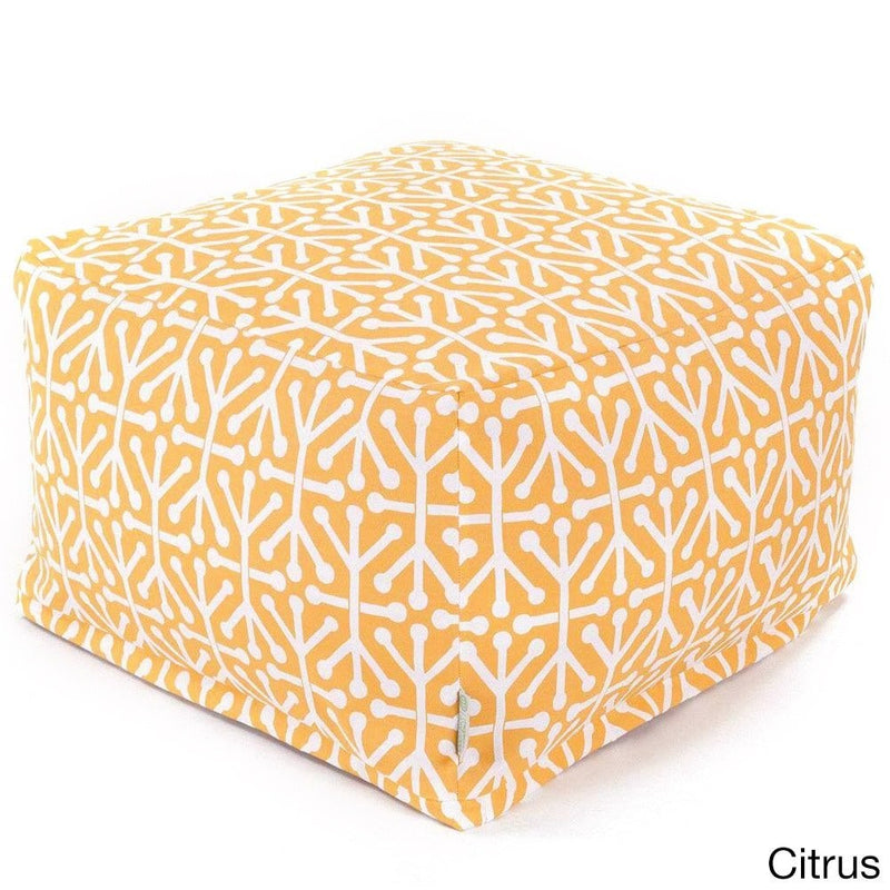 Majestic Home Goods Aruba Ottoman, Large, Citrus