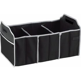 Automotive Collapsible Folding Flat Trunk Organizers for Picnic Travel Car SUV Truck in Black (1 Pack)