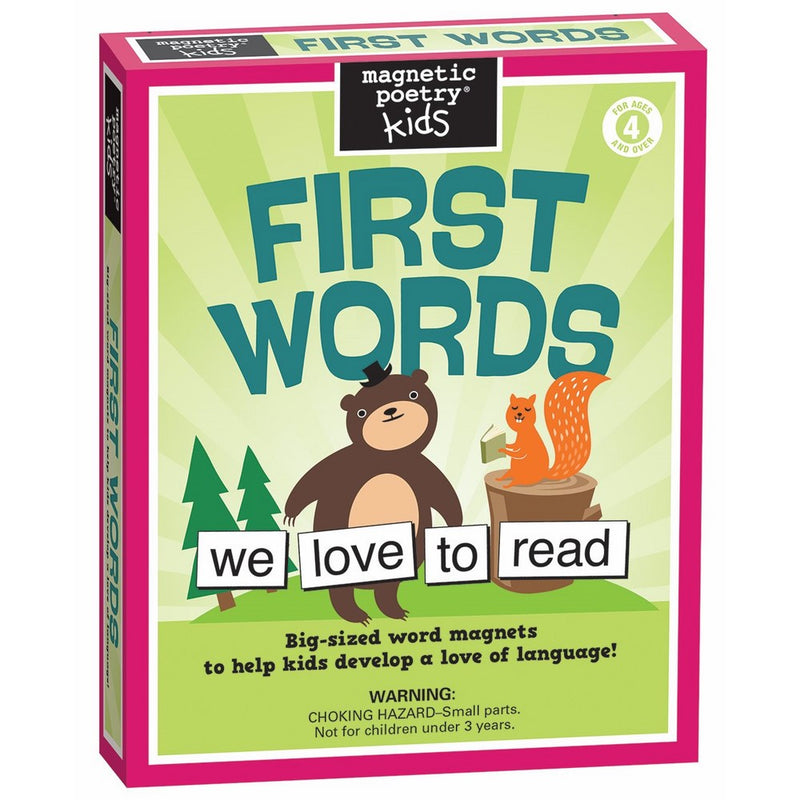 Magnetic Poetry - First Words Kit - Words for Refrigerator - Write Poems and Letters on the Fridge - Made in the USA