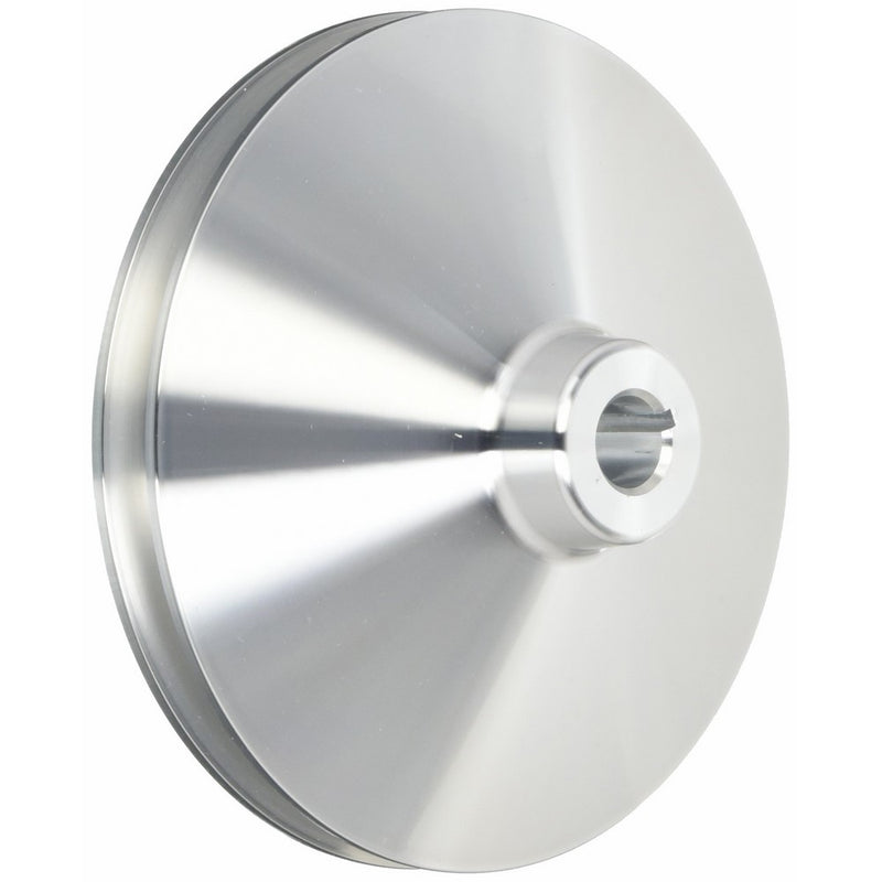 March Performance 523 Clear Powdercoat Aluminum 1-Groove Power Steering Pulley with Keyway