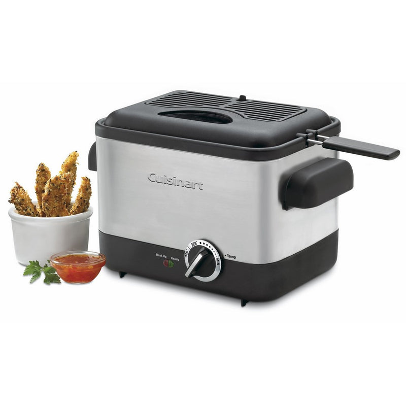 Cuisinart CDF-100 Compact 1.1-Liter Deep Fryer, Brushed Stainless Steel