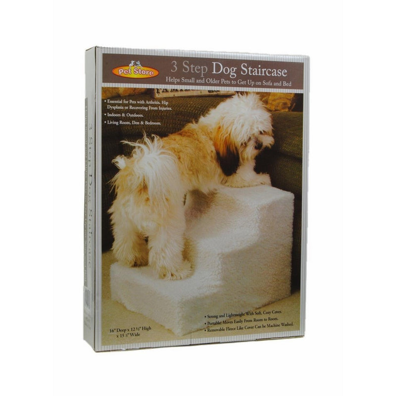 Pet Stairs 3 Steps Stairs Small Dog Cat Steps Pet Ramp Ladder Portable Travel Up to 20 lbs