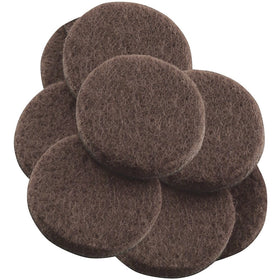 Self-Stick Furniture Round Felt Pads for Hard Surfaces – Protect your Hard Floors from Furniture Scratches, 1-1/2 Walnut Brown, Round (8 Pieces)