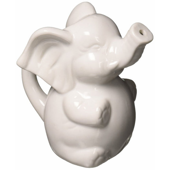 HIC Elephant Creamer Coffee Tea Milk with Handle, Fine White Porcelain, 7-Ounces