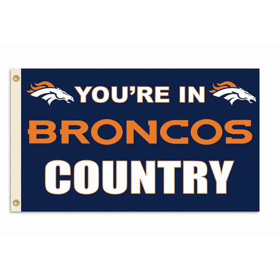 NFL Denver Broncos 3-by-5 Foot "In Country" Flag
