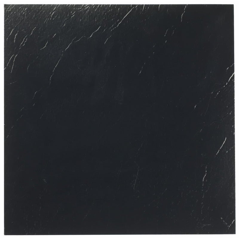 Achim Home Furnishings FTVSO10120 Nexus 12-Inch Vinyl Tile, Solid Black, 20-Pack