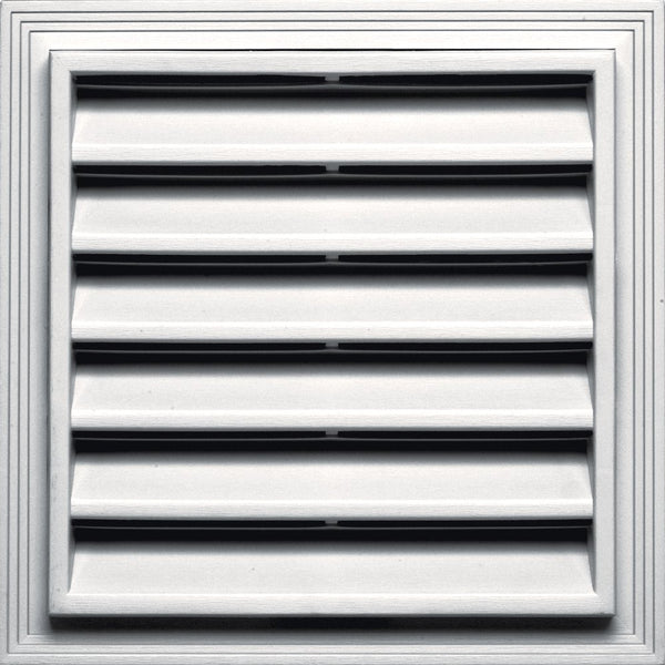 Builders Edge 120051212117 12" x 12" Square Vent 117, Bright White