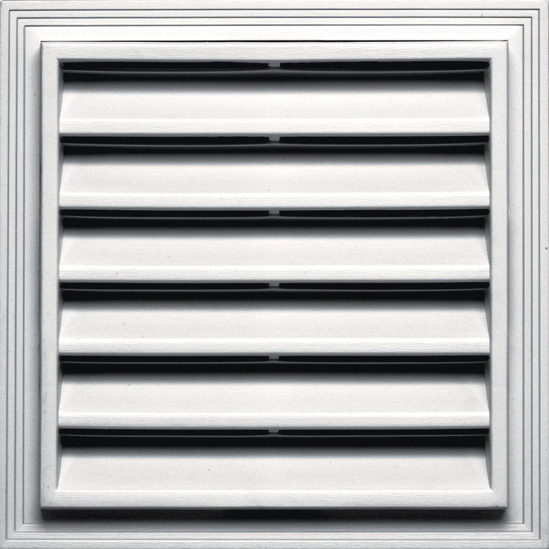 Builders Edge 120051212117 12" x 12" Square Vent 117, Bright White
