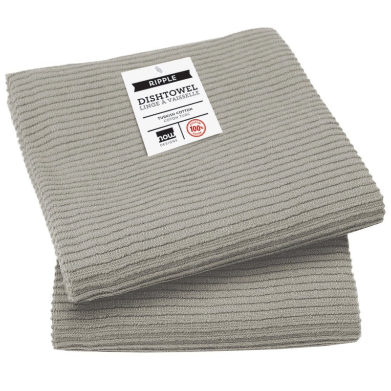 Now Designs Ripple Kitchen Towel, Set of 2, London Grey
