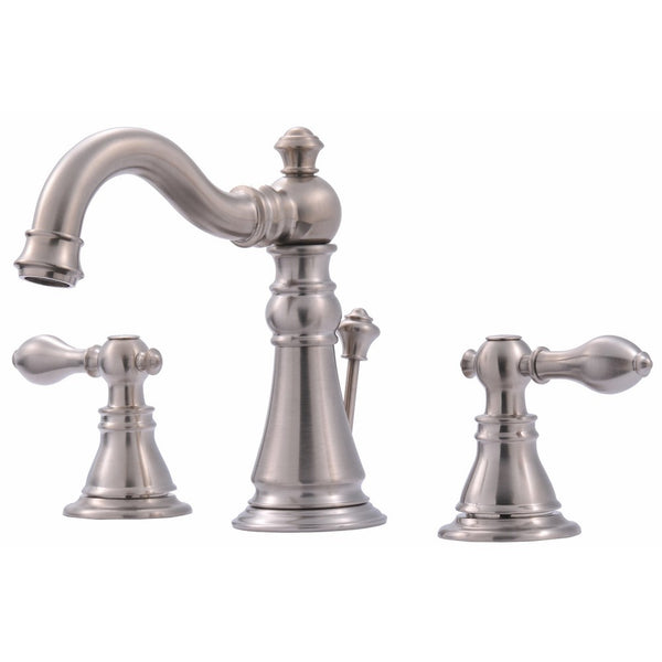 Ultra UF55113 Two-Handle Brushed Nickel Lavatory Faucet with Pop-Up Drain