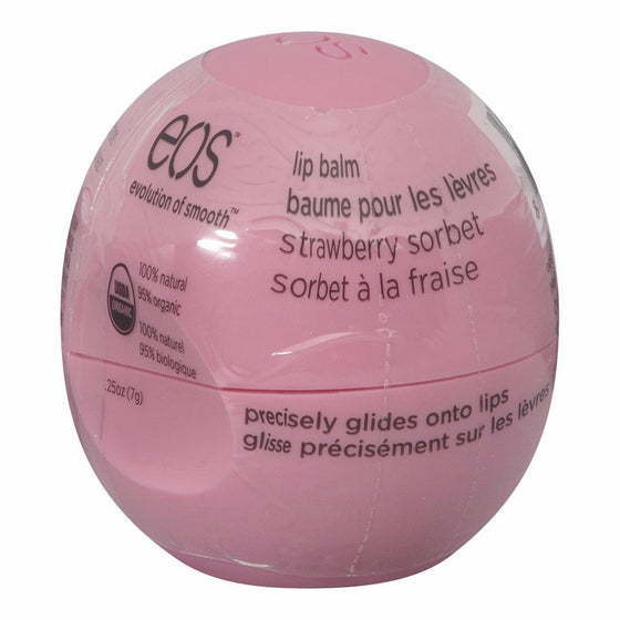 EOS Smooth Sphere Lip Balm, 0.25 Ounce, Strawberry Sorbet