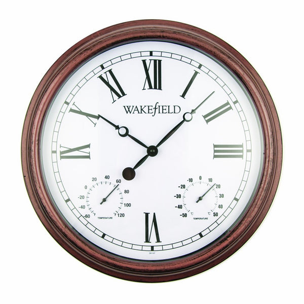 Luster Leaf 20053 Henley Outdoor Clock with Thermometer