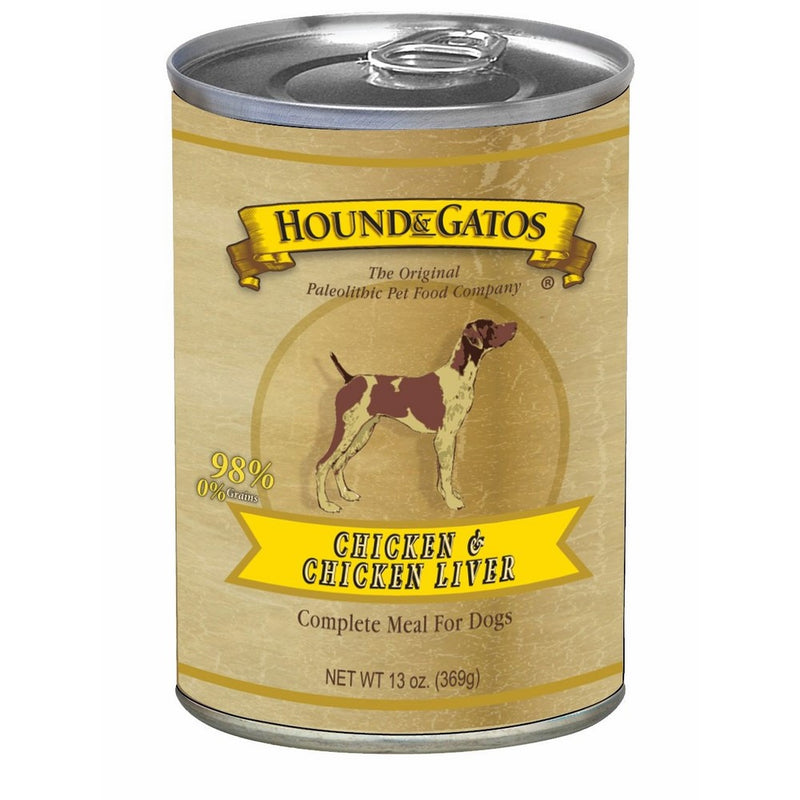 HOUND & GATOS PET FOOD Chicken Formula Canned Dog Food, 13 oz, 12-Pack
