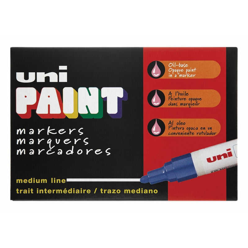 Uni-Paint PX-20 Oil-Based Paint Marker, Medium Point, Metallic Silver