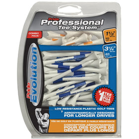 Pride Professional Tee System Evolution Plastic Golf Tees (Pack of 50), 40 Count 3-1/4-Inch 10 Count 1-1/2-Inch