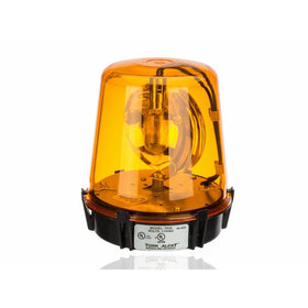 Compact Rotating Beacon, Warning Light, 117VAC, Amber