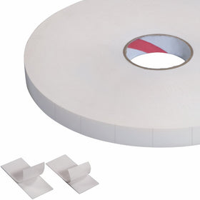 Tape Logic T95217 Pre-cut Double Sided Foam Square, 3" Length x 1" Width, 1/16" Thick, White (Case of 324)