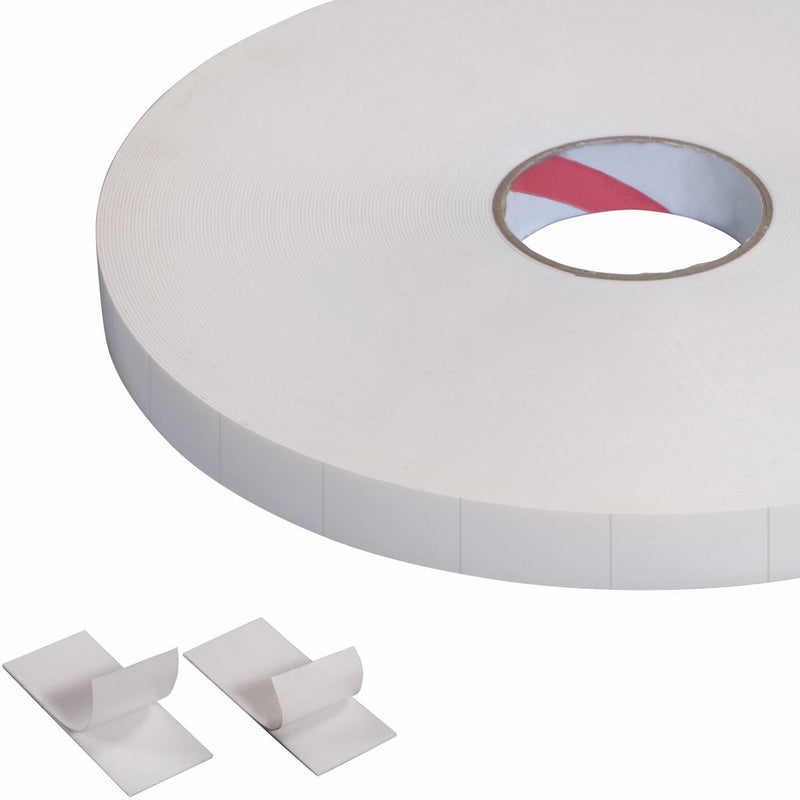 Tape Logic T95217 Pre-cut Double Sided Foam Square, 3" Length x 1" Width, 1/16" Thick, White (Case of 324)