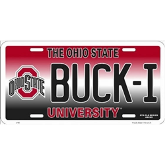NCAA University of Ohio State BUCK-I Buckeyes Car License Plate Novelty Sign
