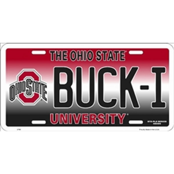 NCAA University of Ohio State BUCK-I Buckeyes Car License Plate Novelty Sign