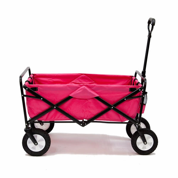 Pink Mac Sports Collapsible Folding Utility Wagon Garden Cart Shopping Beach