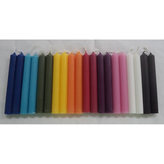 Mini 4" Chime Spell Candle Magick Set: 20 Candles - 10 Assorted Colors!