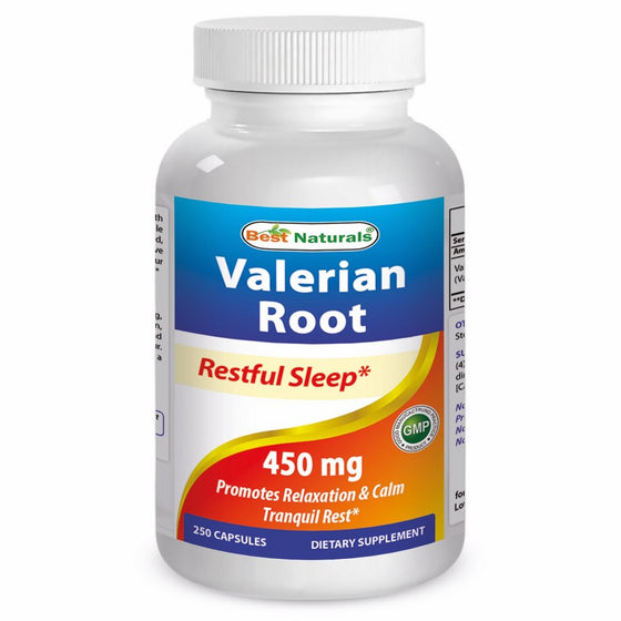 Best Naturals Valerian Root ,250 Capsules,450 mg