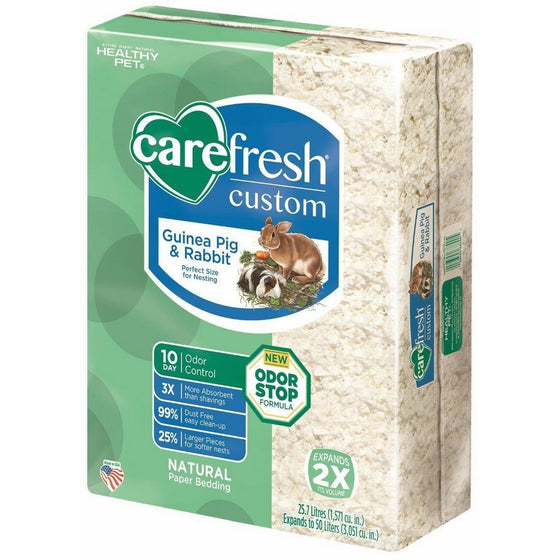 Carefresh Custom Rabbit/Guinea Pig Pet Bedding, 50 L, White