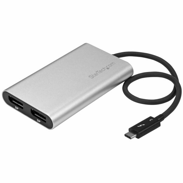 StarTech.com TB32DP2 Thunderbolt 3 to Dual DisplayPort Adapter - 4K 60Hz - Windows Only Compatible - Monitor Adapter - DP Adapter