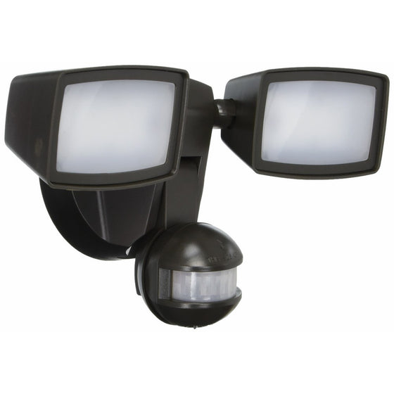 All-Pro MST1850L 1000 lm LED Twin Head Dual Position 180 Motion Security Light, Bronze