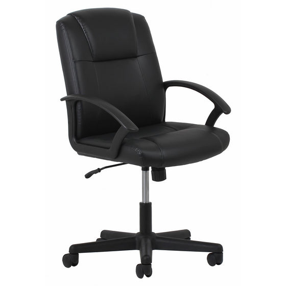 OFM Essentials Leather Executive Office/Computer Chair with Arms - Ergonomic Swivel Chair (ESS-6000)