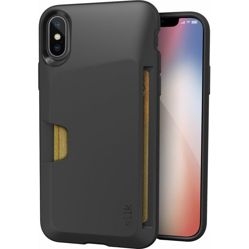 Silk iPhone X Wallet Case - VAULT Protective Credit Card iPhone 10 Grip Cover -Wallet Slayer Vol.1 - Black Onyx
