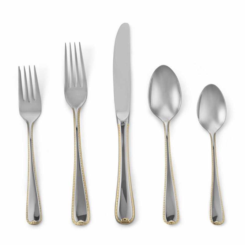 Gorham Golden Ribbon Edge 5-Piece Place Setting