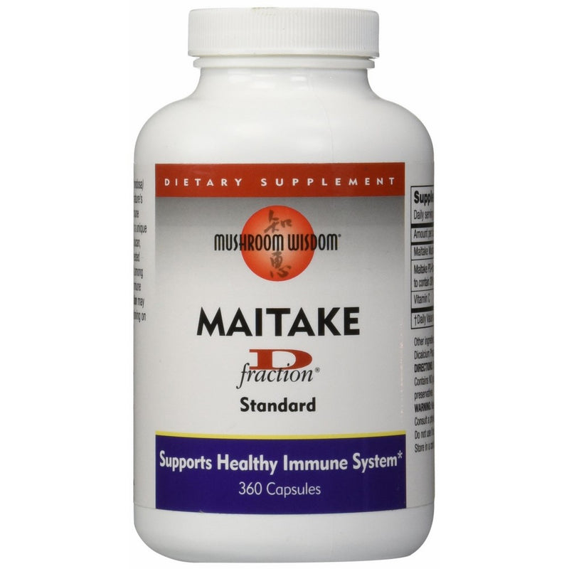 MUSHROOM WISDOM Maitake Mushroom Extract D-Fraction 360 Capsules