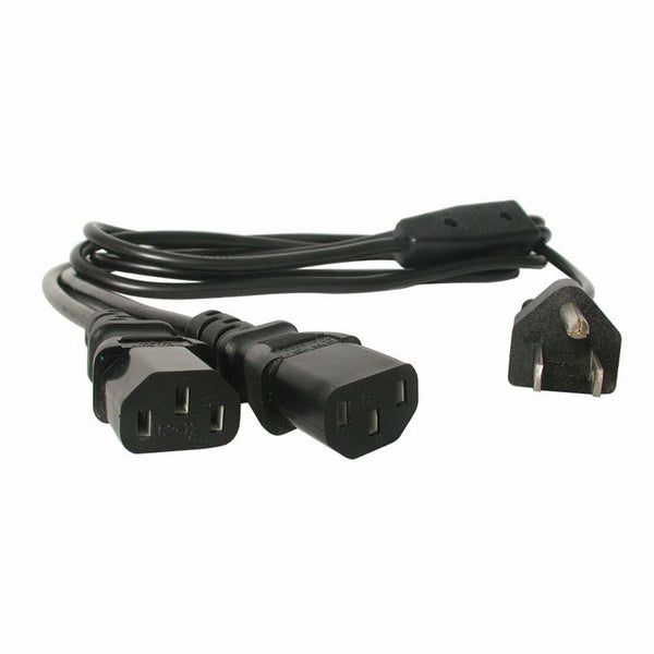 StarTech.com PXT101Y 6 feet Standard Y Computer Power Cord NEMA 5-15P to 2x C13