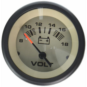 Sierra International 59708P Sahara 8-18 Vdc Dial Range Scratch Resistant Voltmeter, 2"