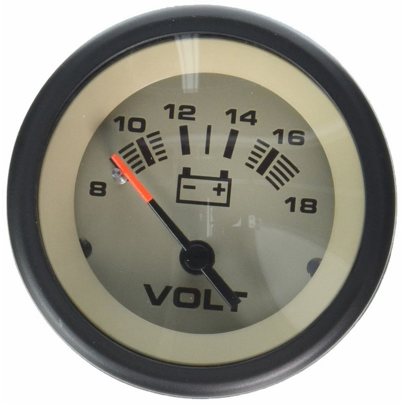 Sierra International 59708P Sahara 8-18 Vdc Dial Range Scratch Resistant Voltmeter, 2"