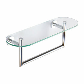 Ginger 0219T-18/PC Sine 18" Shelf with Towel Bar, Polished Chrome