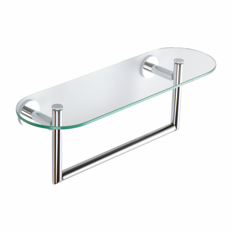 Ginger 0219T-18/PC Sine 18" Shelf with Towel Bar, Polished Chrome