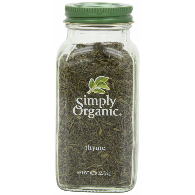 Simply Organic Thyme Leaf Whole Certified Organic, 0.78-Ounce Container