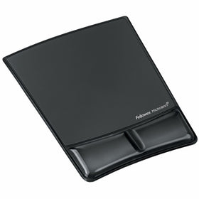 Fellowes Mouse Pad/Wrist Support with Microban Protection, Black (9182301)