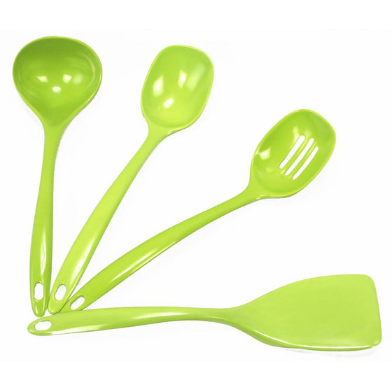 Calypso Basics by Reston Lloyd Melamine Utensil Set, 4-Piece, Lime