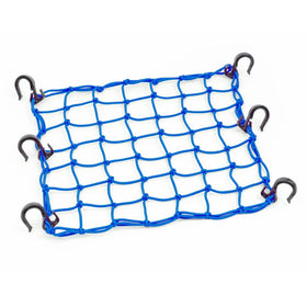 Powertye 50153 Blue 15"X15" Cargo Net featuring 6 Adjustable Hooks & Tight 2"x2" Mesh